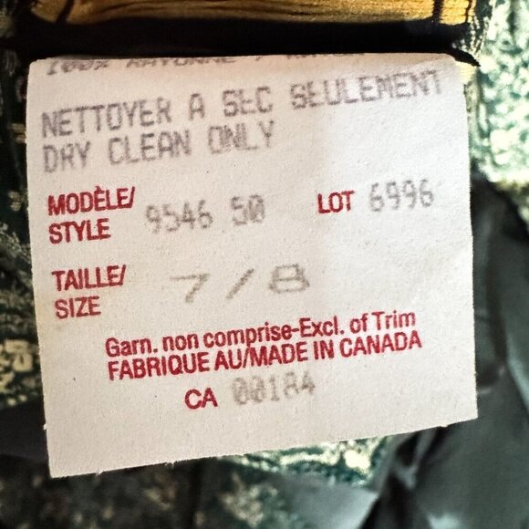 Vintage Algo 90s Microfloral 3/4 Sleeve Midi Dress S/M - Picture 11 of 11